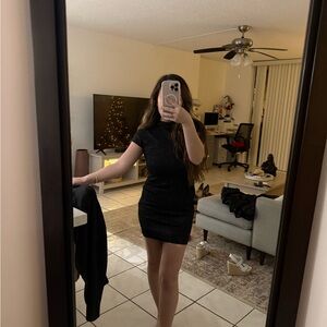 Zara Shimmering Black Mini Dress